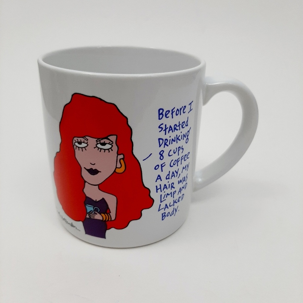 Recycled Paper Products Vintage Redhead and Coffee Mug by Nicole Hollander
